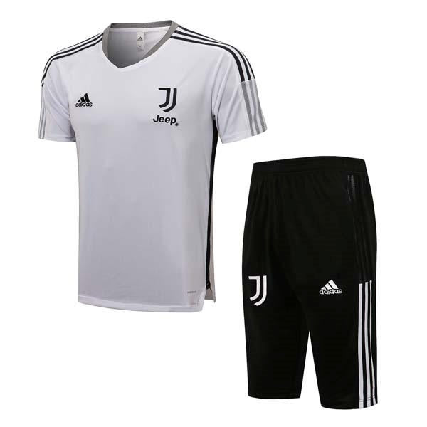 Trainingsshirt Juventus Komplett Set 2022 Weiß Schwarz